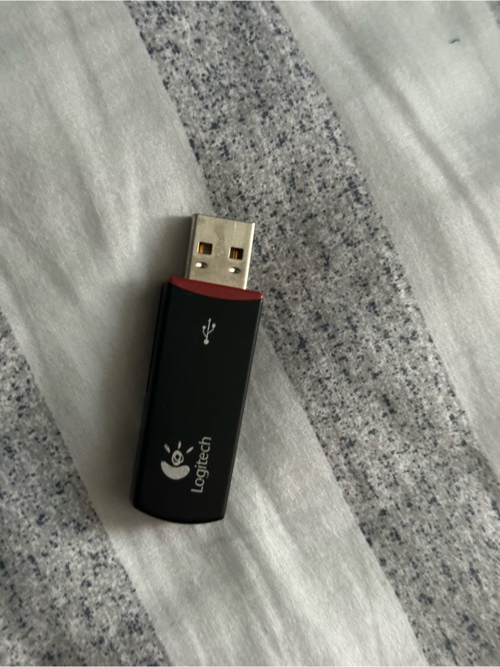 Logitech Black and Red USB Wireless Receiver Dongle
